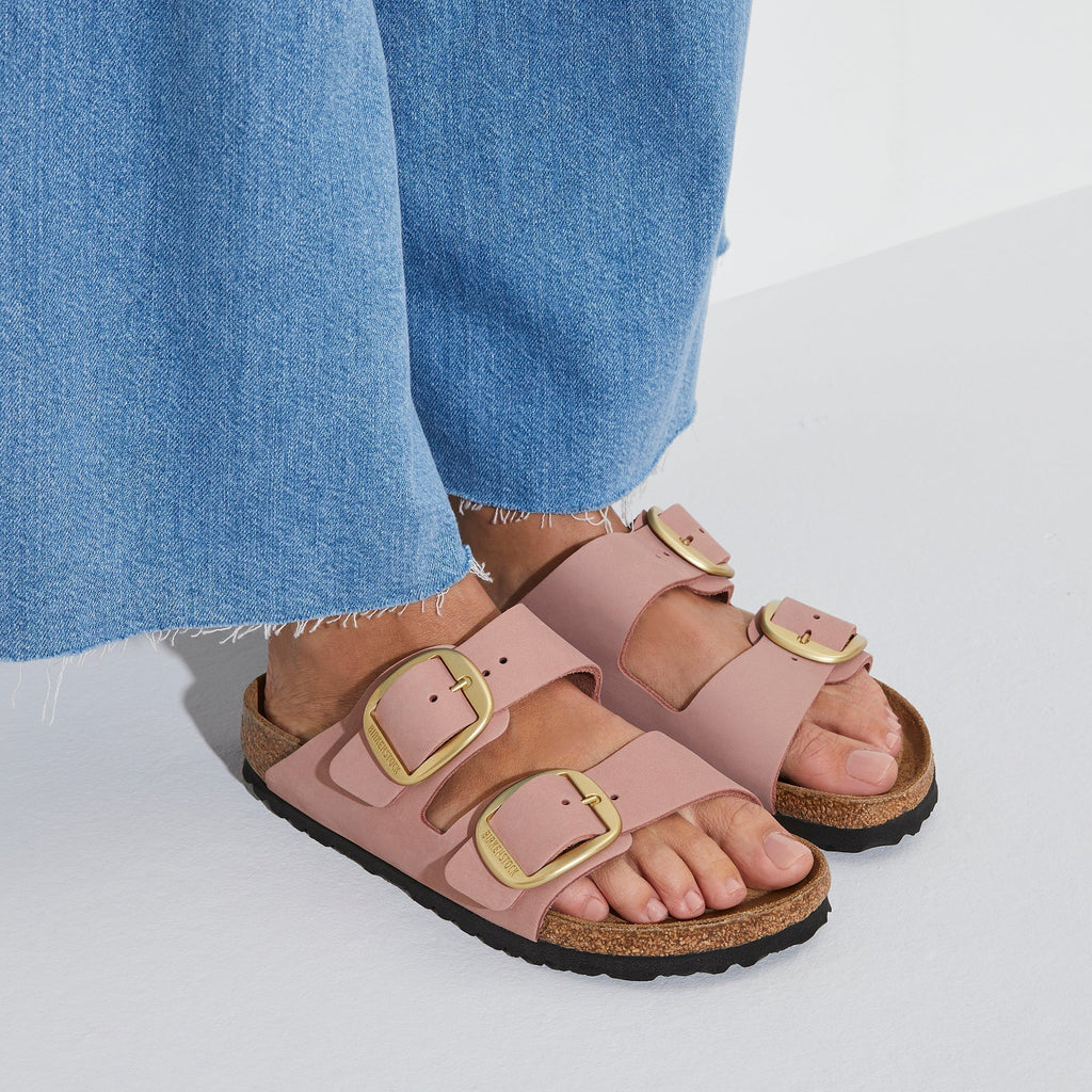 Birkenstock Arizona Big Buckle Nubuck Leather Old Rose Sandals Bstore