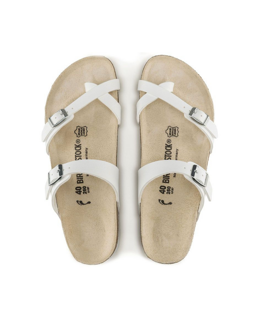 Birkenstock Mayari Birko-Flor White Sandals Free Shipping – Bstore