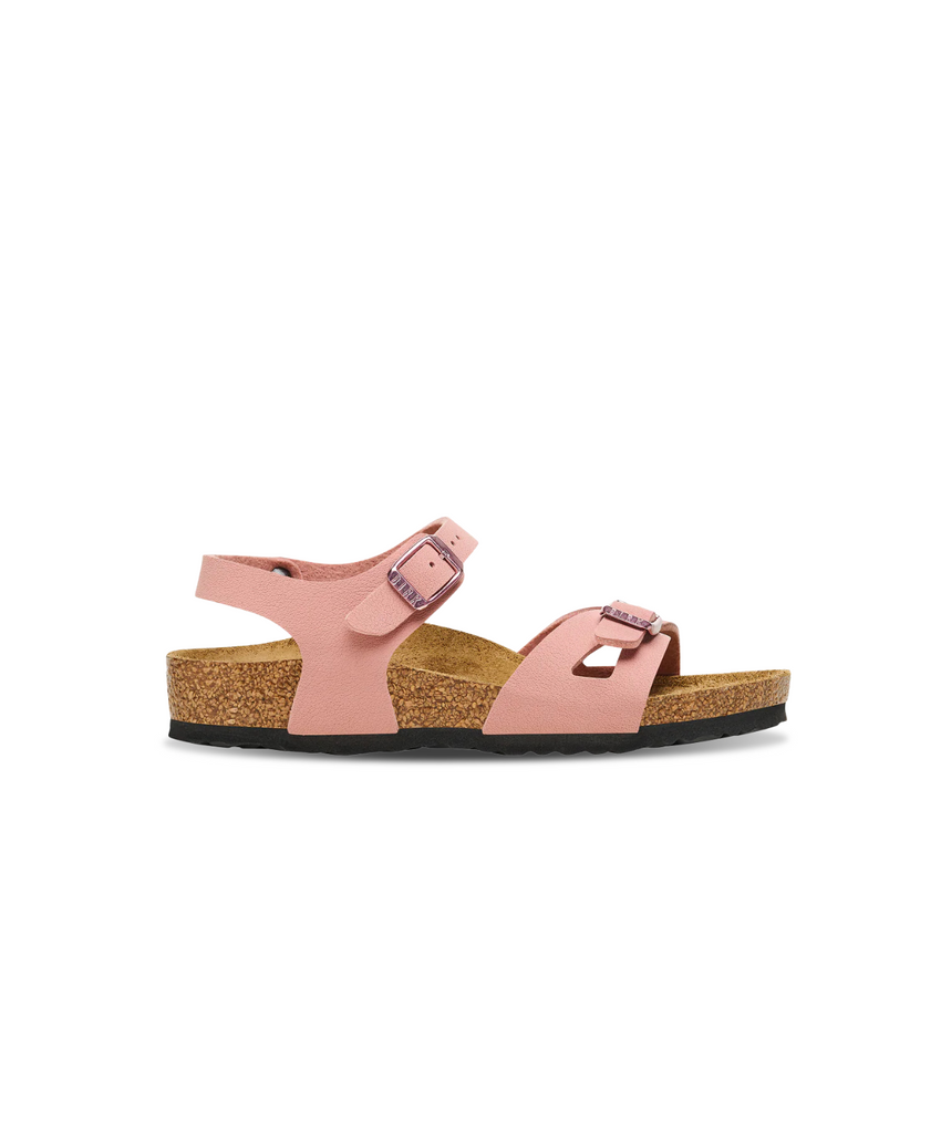Birkenstock Kids Rio BirkiBuc Pink Clay Sandals Bstore