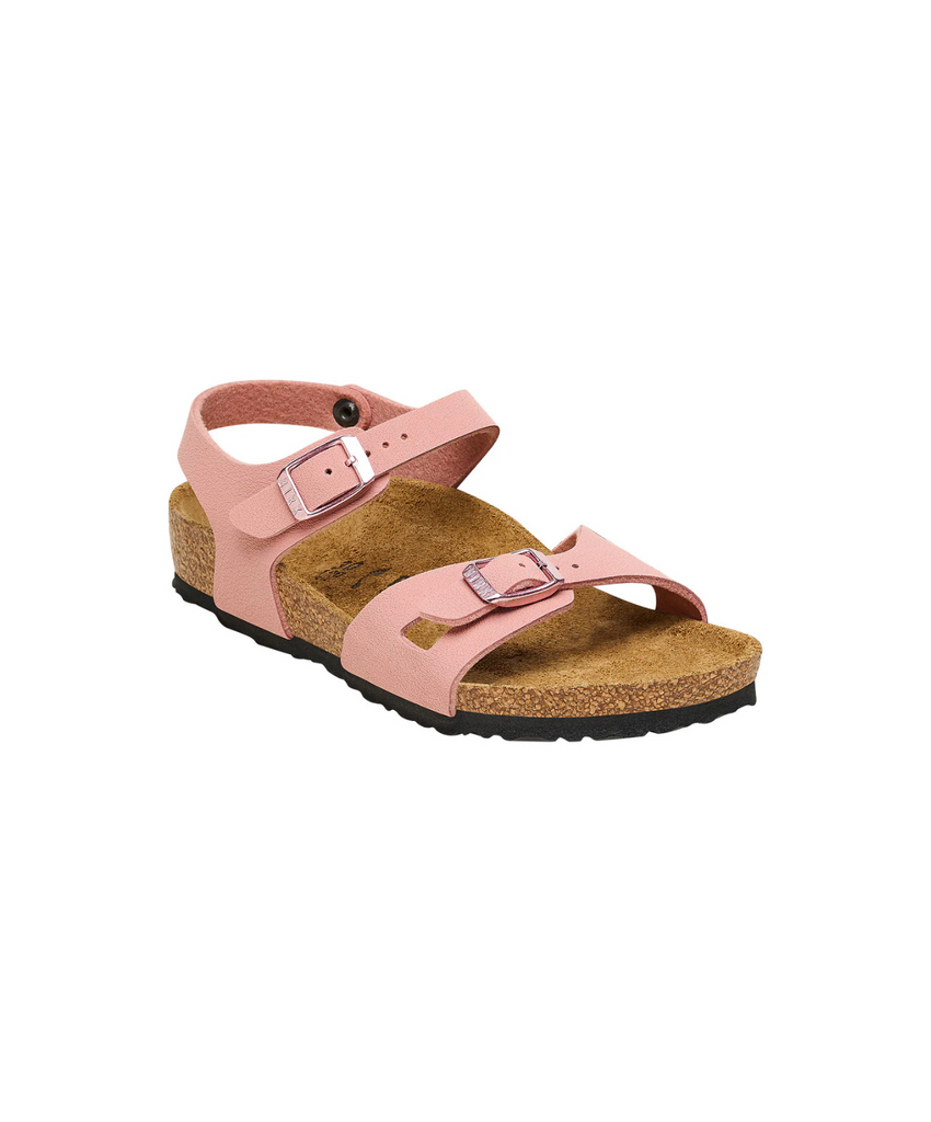 Birkenstock Kids Rio BirkiBuc Pink Clay Sandals Bstore
