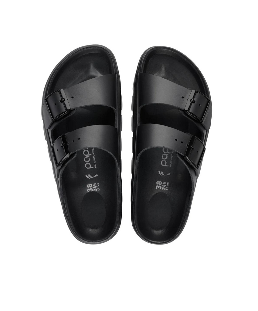 Papillio Arizona Exquisite Leather Chunky Black Sandals â Bstore