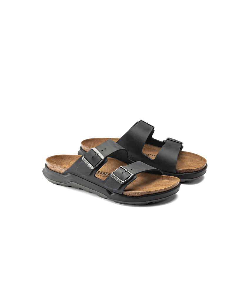 Birkenstock Arizona Cross Town Oiled Leather Black Sandals Free