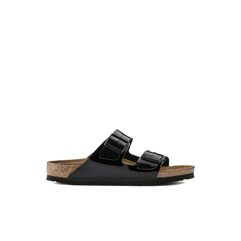 Birkenstock Arizona Birko-Flor Black Patent Sandals | Free Shipping – Bstore