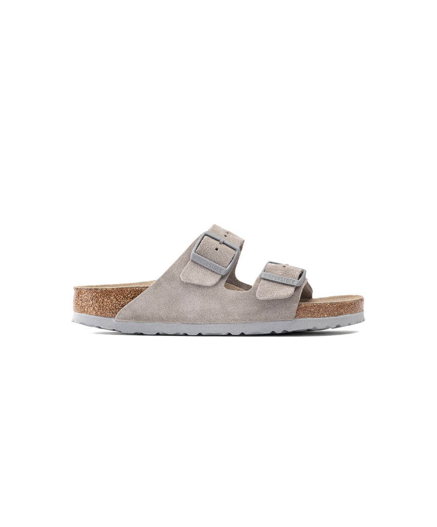 Birkenstock Arizona Suede Leather Stone Coin (Light Sole) Soft