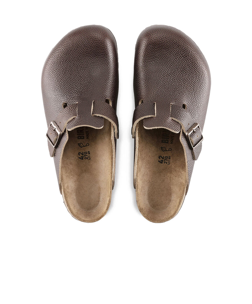 Birkenstock Boston Embossed Natural Leather Horween Roast Clogs – Bstore