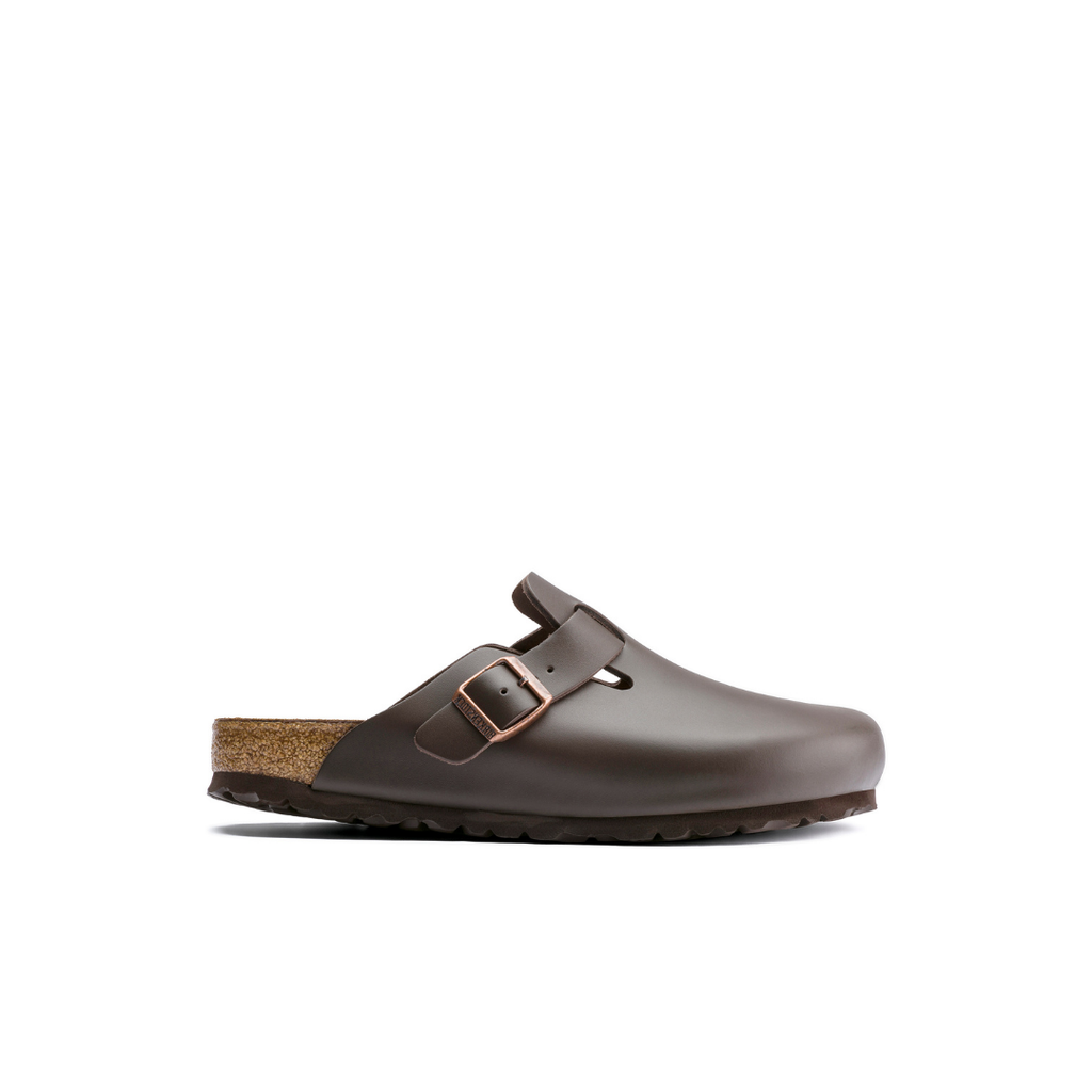 Birkenstock Boston Leather Dark Brown Clogs | Free Shipping – Bstore