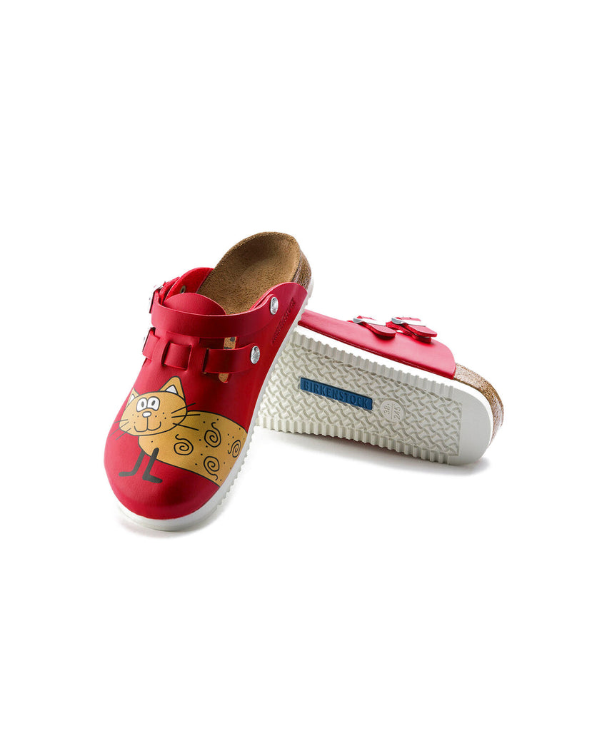 Birkenstock Birkis Kay Birko-Flor Cat Red Supergrip Clogs | Free Shipping â Bstore