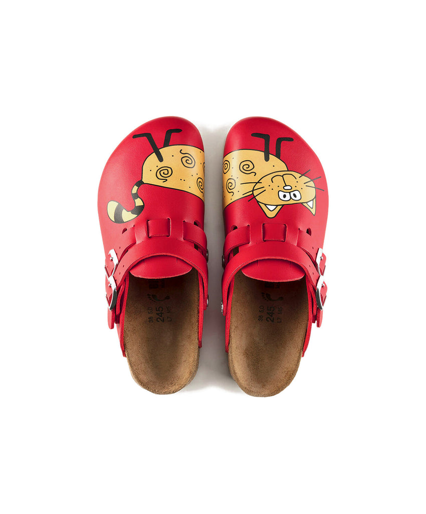 Birkenstock Birkis Kay Birko-Flor Cat Red Supergrip Clogs | Free Shipping â Bstore
