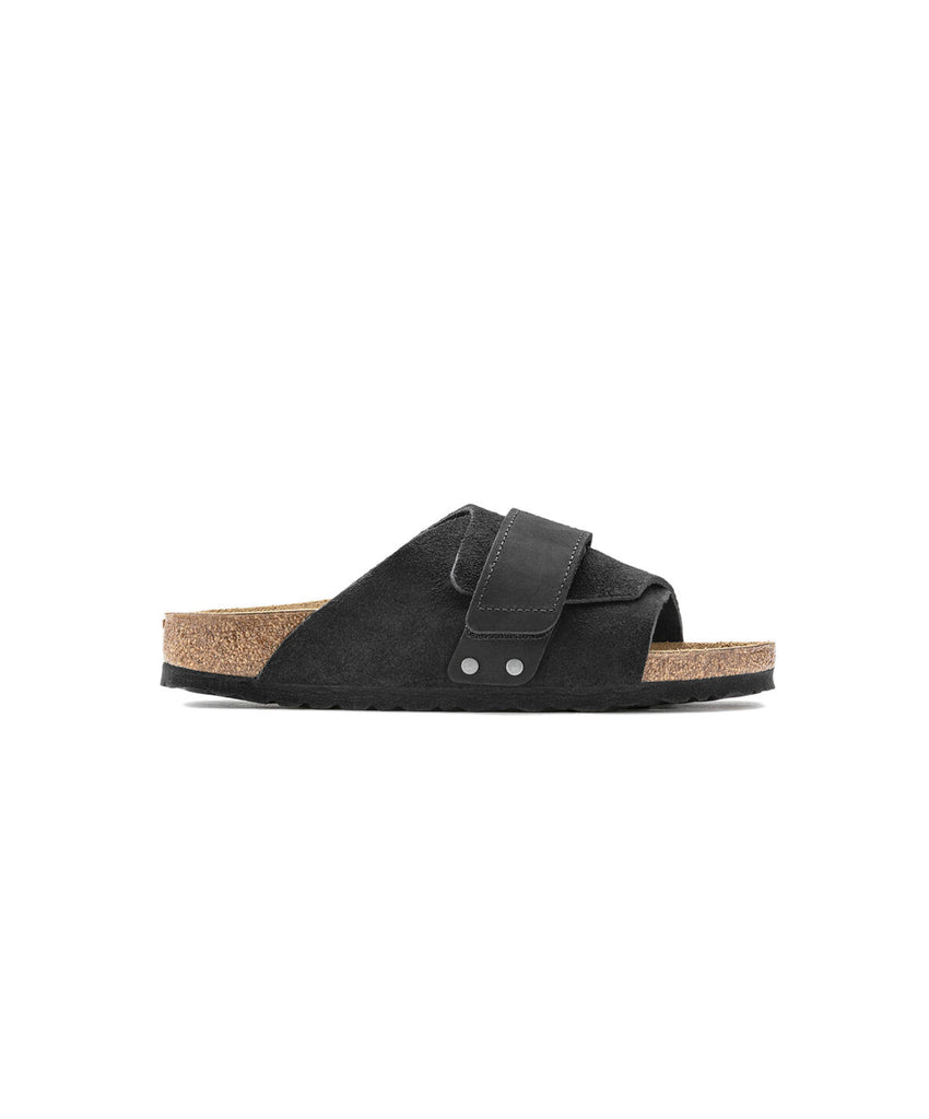 Birkenstock Kyoto Suede/Nubuck Leather Black Sandals Free