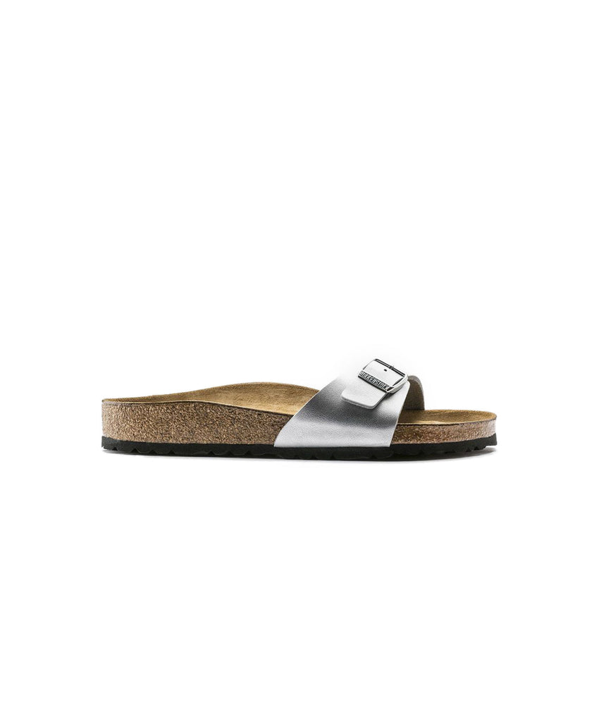 Birkenstock Madrid Birko-Flor Silver Sandals | Free Shipping