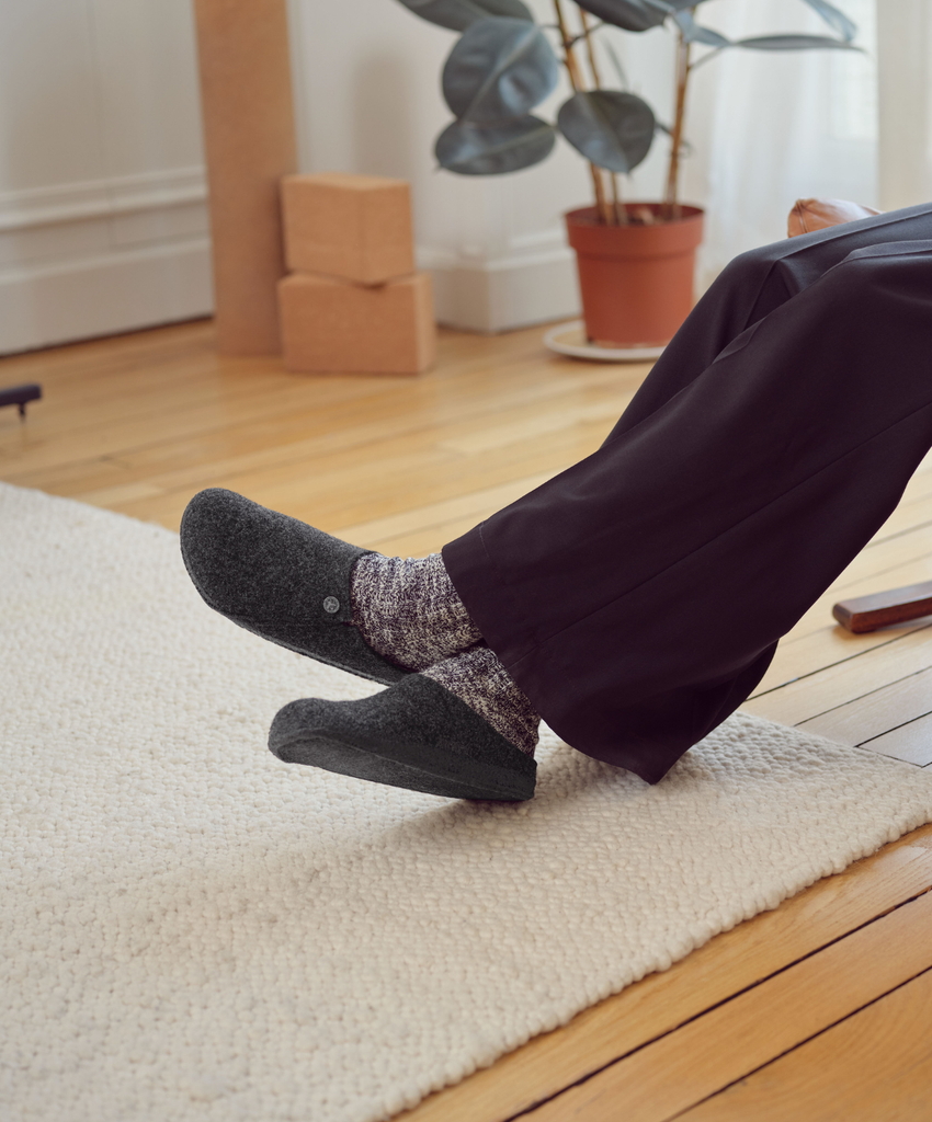 Birkenstock Zermatt Wool Felt Anthracite Clogs | Free 
