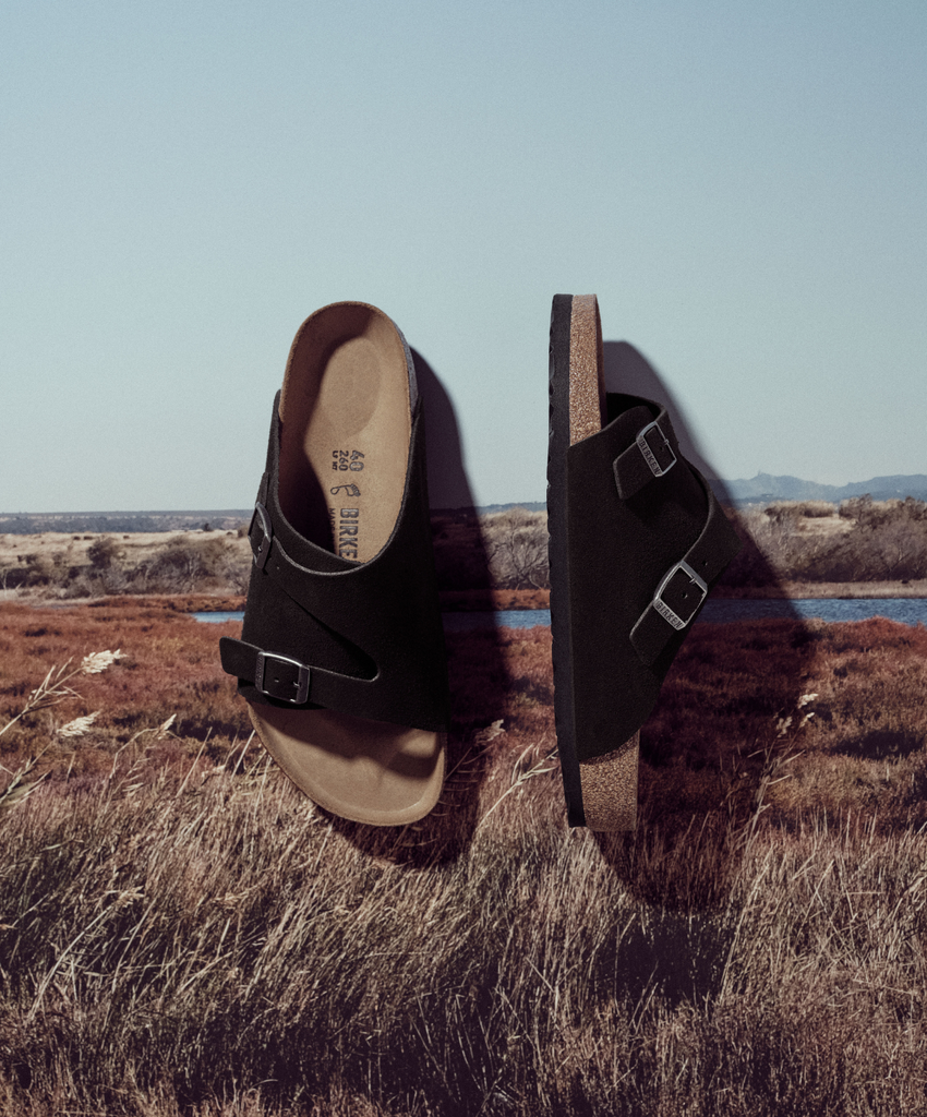 Birkenstock Zurich Suede Leather Black Sandals – Bstore