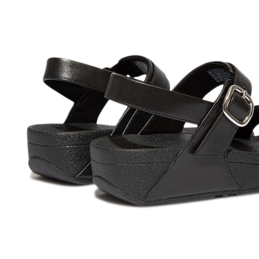 FitFlop Lulu Adjustable Leather Back-Strap Sandals Black