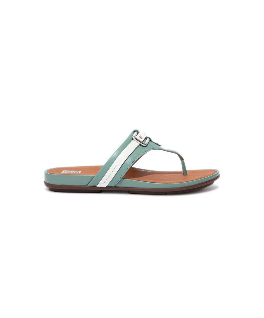 FitFlop Gracie Stud-Buckle Leather Toe-Post Bay Green Sandals | Free  Express Shipping Orders Over $120 – Bstore