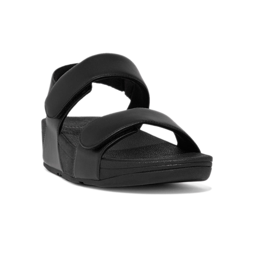 FitFlop Lulu Adjustable Velcro Leather Black Back-Strap | Free Shipping –  Bstore