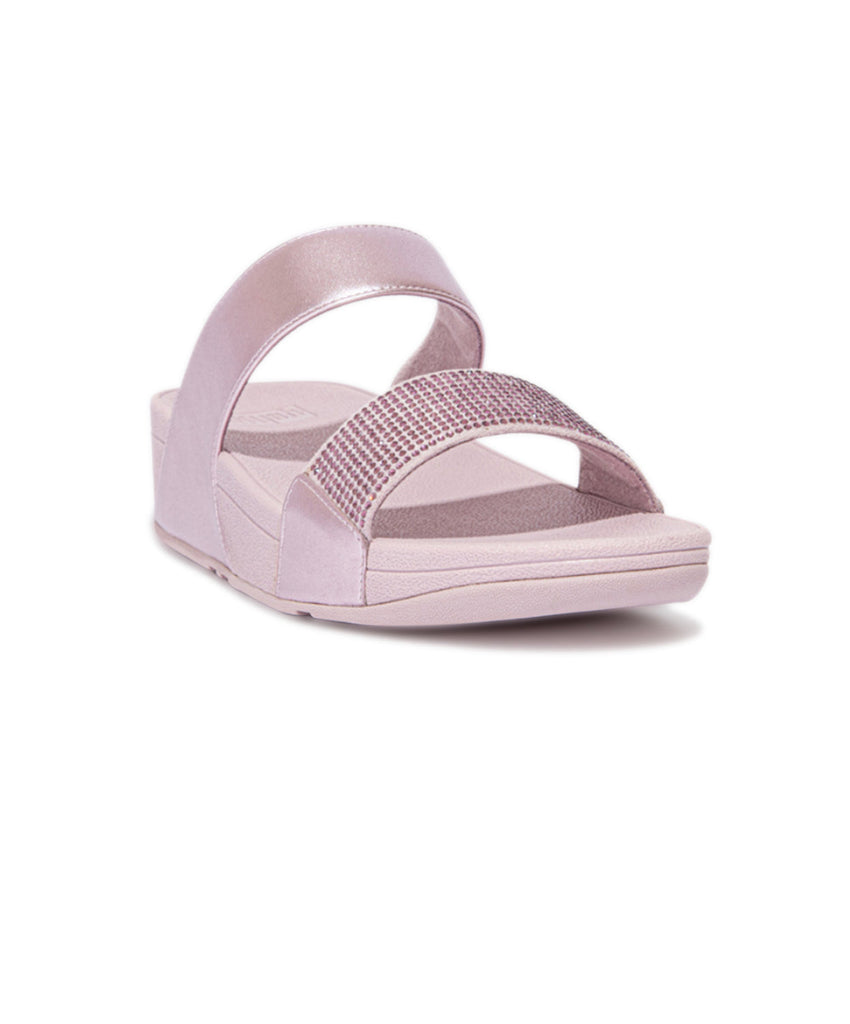 FitFlop Lulu Crystal Embellished Slides Purple