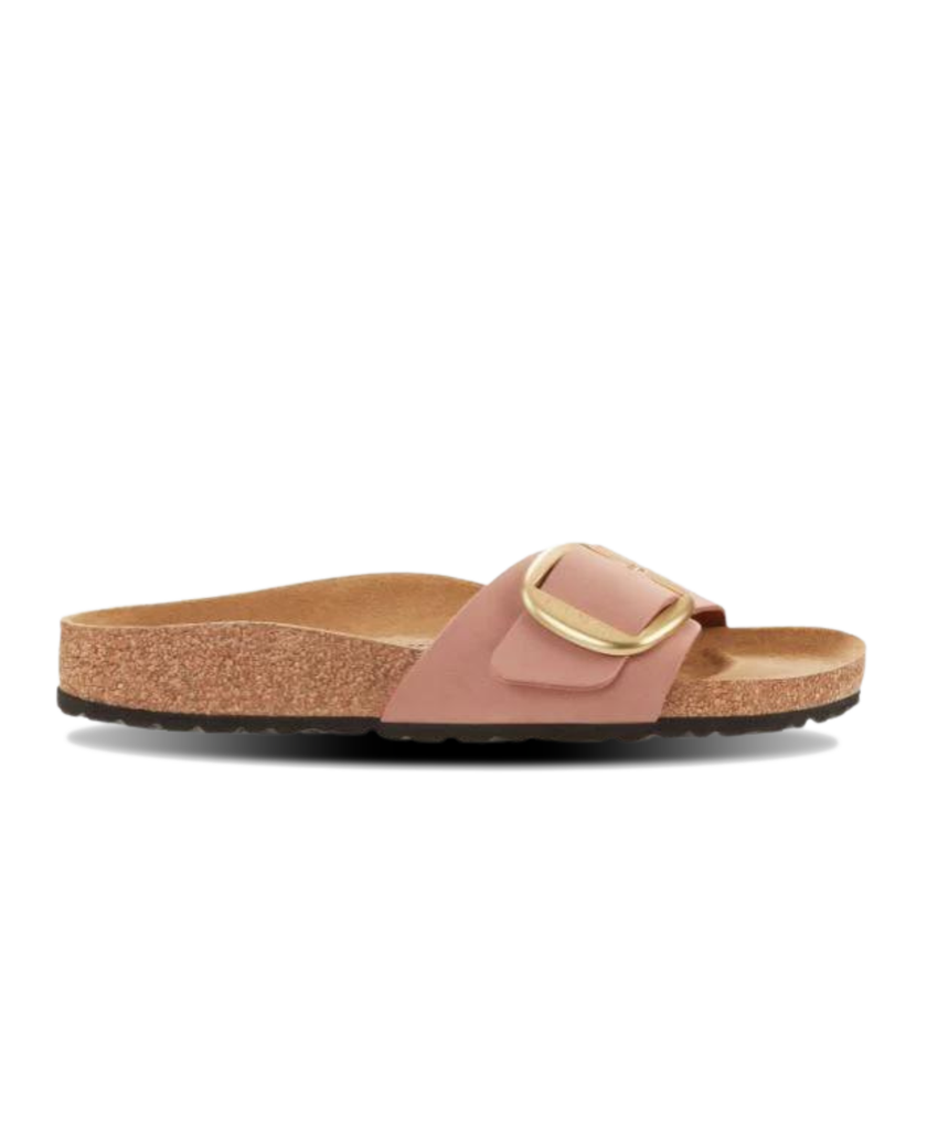 Birkenstock Madrid Big Buckle Nubuck Leather Old Rose Sandals Bstore