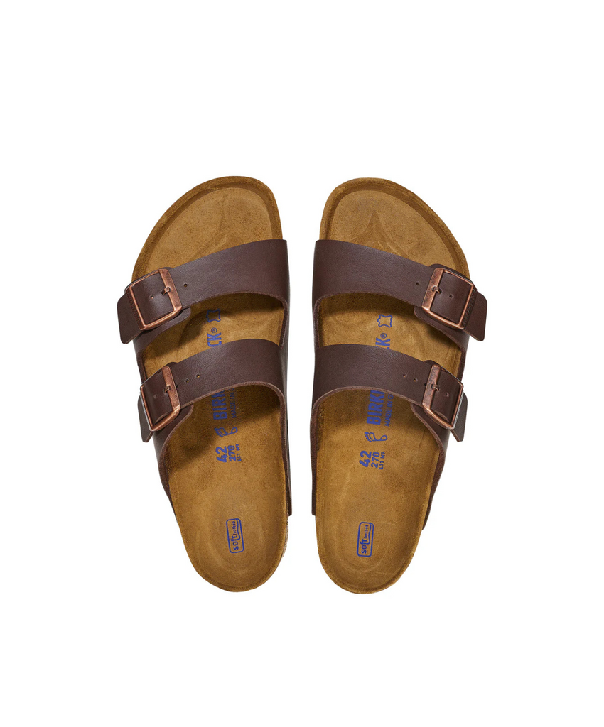 Birkenstock Arizona Birko-Flor Dark Brown Soft Footbed Sandals