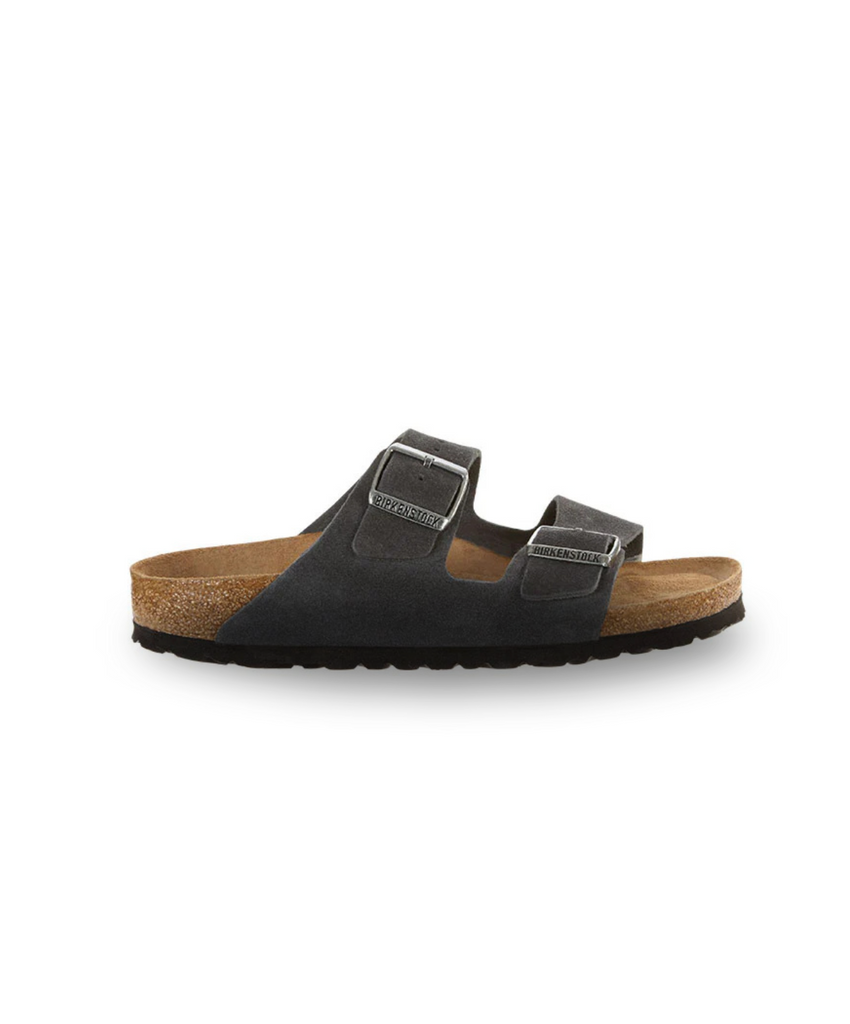 Birkenstock Arizona Suede Leather Soft Footbed - Velvet Grey