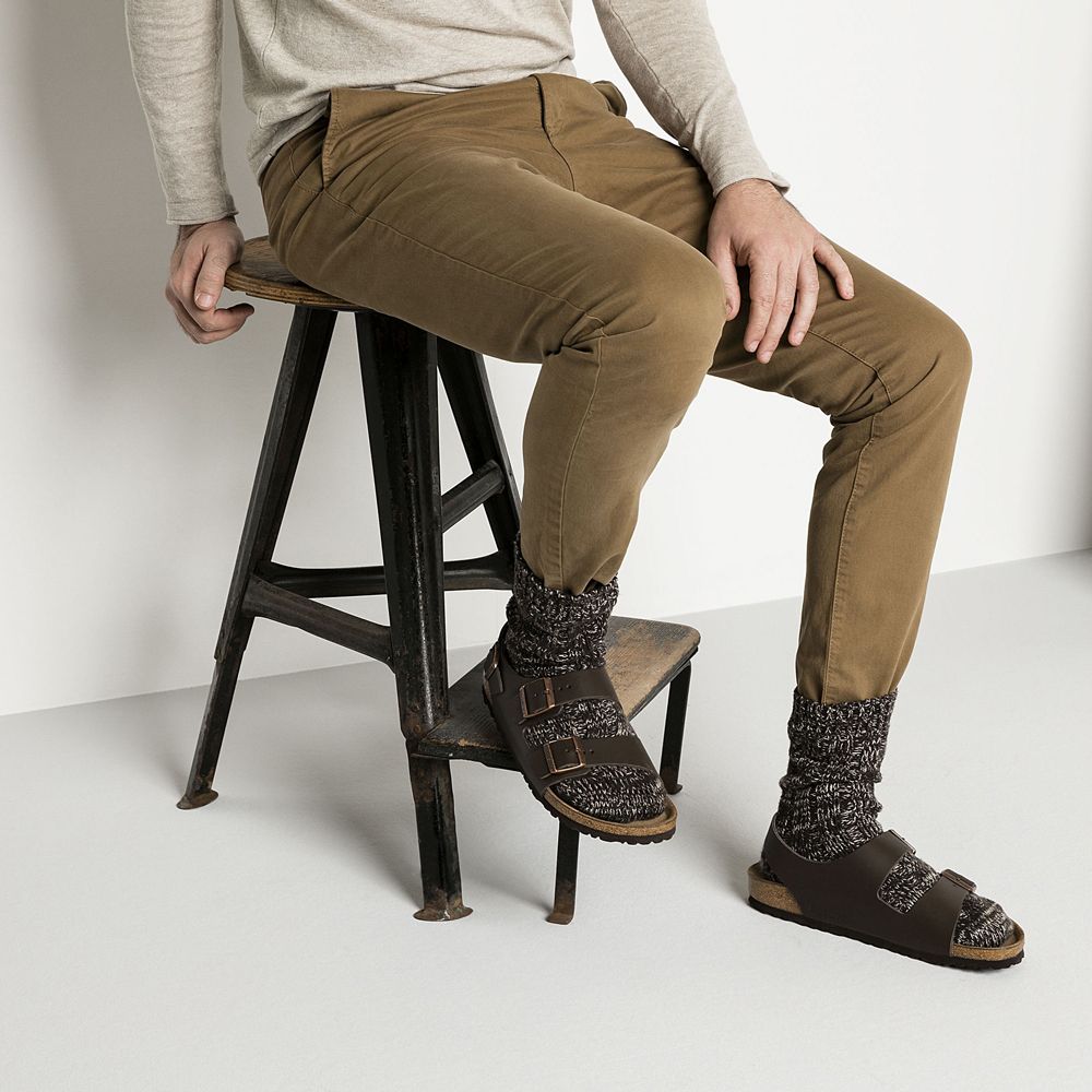 Birkenstock Milano Leather Dark Brown Sandals | Free  display picture 2