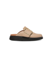 FitFlop Gen-FF Maxi Buckle Leather Mules Latte Beige