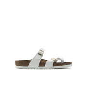 Birkenstock Mayari Birko-Flor White Patent Sandals