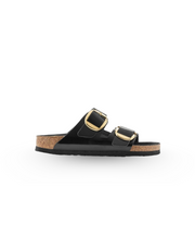 Birkenstock Arizona Big Buckle High Shine Natural/Patent Leather Black Sandals