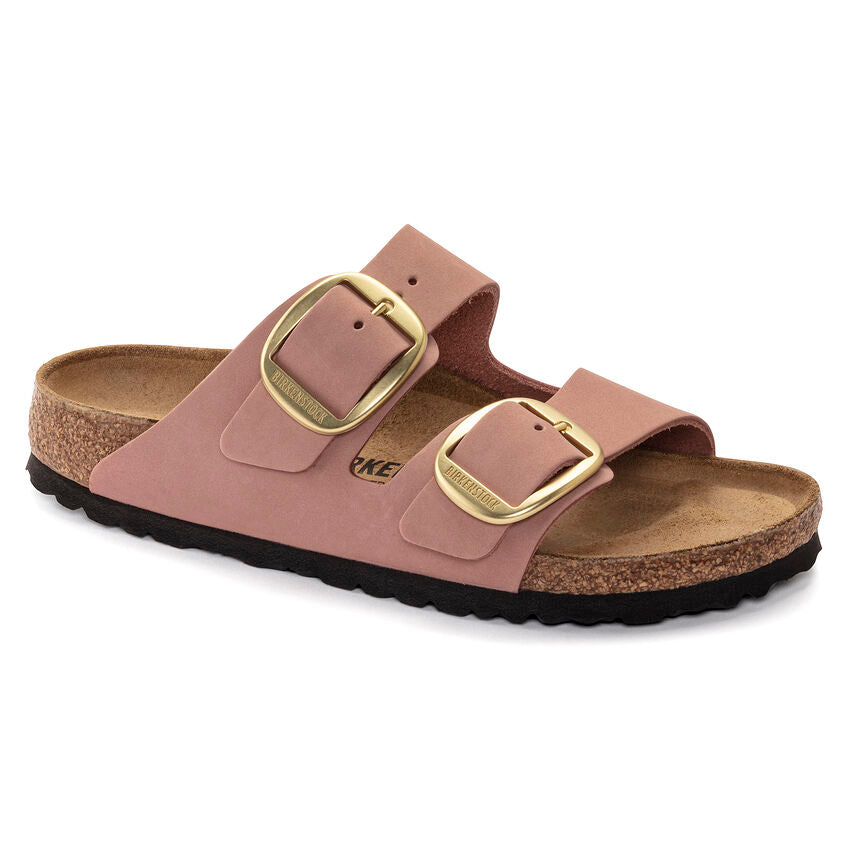 Birkenstock Arizona Big Buckle Nubuck Leather Old Rose Sandals Bstore