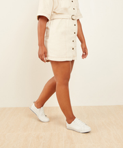 Frankie4 Asher White Gold Sneaker