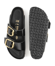 Birkenstock Arizona Big Buckle High Shine Natural/Patent Leather Black Sandals