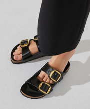 Birkenstock Arizona High Shine Big Buckle Natural Patent Leather Black Bstore