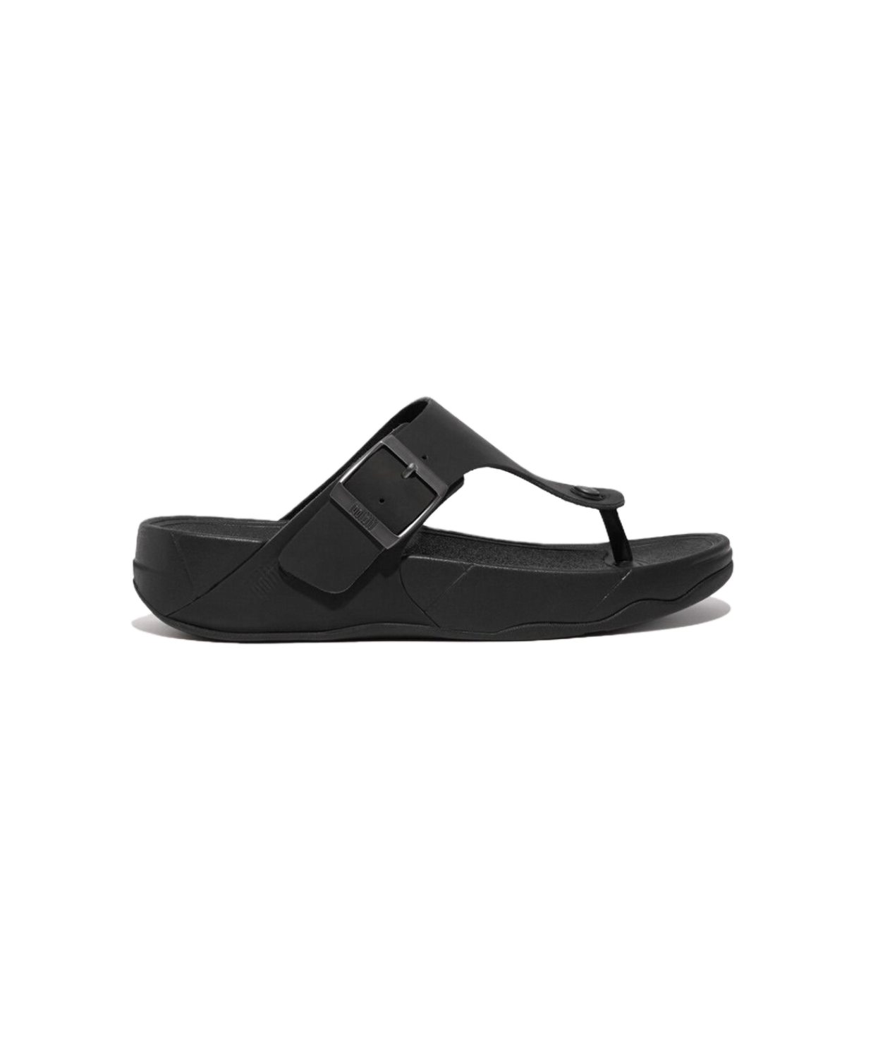 FitFlop Trakk II Mens Buckle Leather Toe Post Sandals Black – Bstore
