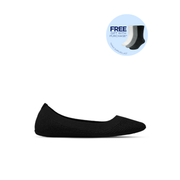 Allbirds Tree Breezer Jet Black (Black Sole) Womens Ballet Flats