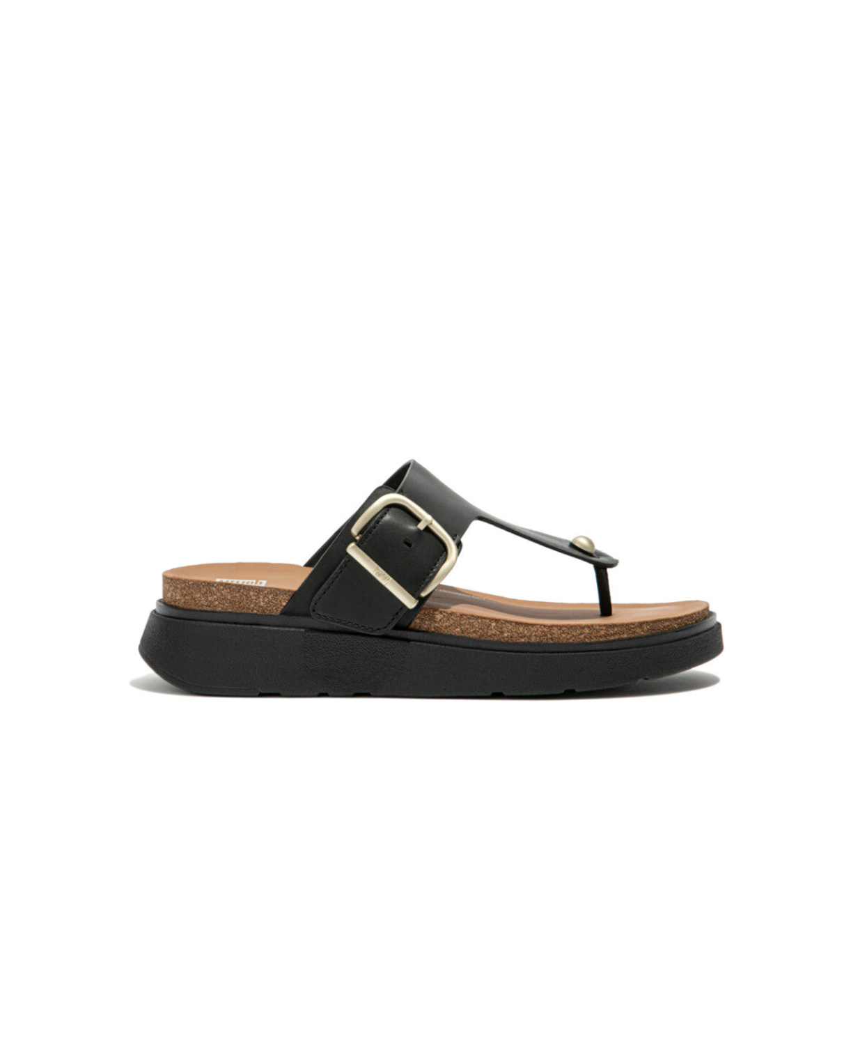 Fitflop Gen-FF Buckle Leather Toe Post Sandal Black – Bstore