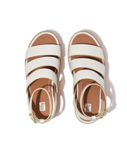 Fitflop Eloise Leather Cork Strappy Wedge Sandals Urban White