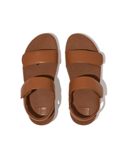 FitFlop Lulu Adjustable Velcro Leather Back-Strap Tan