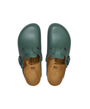 Birkenstock Boston Pro PU Coated/Oiled Leather Thyme Clogs