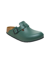 Birkenstock Boston Pro PU Coated/Oiled Leather Thyme Clogs