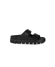 Papillio Arizona Exquisite Leather Chunky Black Sandals