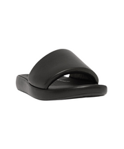 FitFlop iQushion D-Luxe Padded Leather Slides Black