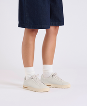 Birkenstock Bend Low Suede Leather Antique White Sneakers