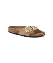 Birkenstock Madrid Big Buckle Nubuck Leather Sandcastle Sandals
