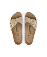 Birkenstock Madrid Big Buckle Nubuck Leather Sandcastle Sandals