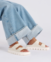 Papillio Arizona Chunky Exquisite Leather Eggshell Sandals