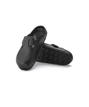 Birkenstock Boston Exquisite Smooth Leather Black Clogs