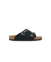 Birkenstock Zurich Tech Suede Leather Black Sandals