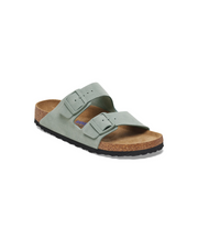 Birkenstock Arizona Suede Leather Pure Sage Soft Footbed Sandals