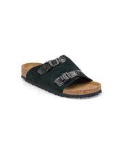 Birkenstock Zurich Tech Suede Leather Black Sandals
