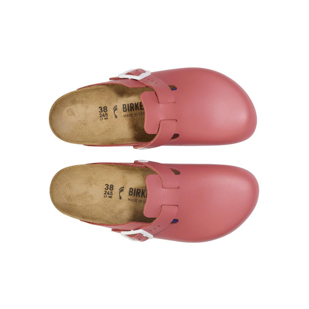 Birkenstock Boston Pro PU Coated/Oiled Leather Mars Red Clogs – Bstore