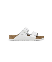 Birkenstock Arizona Leather White White Buckle Sandals